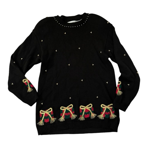 The Eagle's Eye 1992 Vintage Christmas Sweater Size Small Women's Presents - Picture 1 of 6